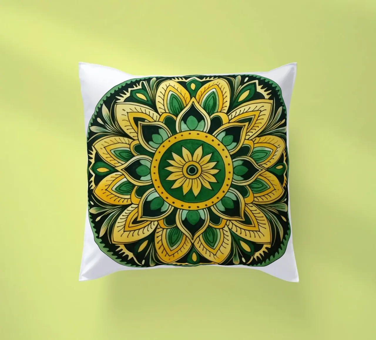 Mandala verde cuscino da Spiritual Touch