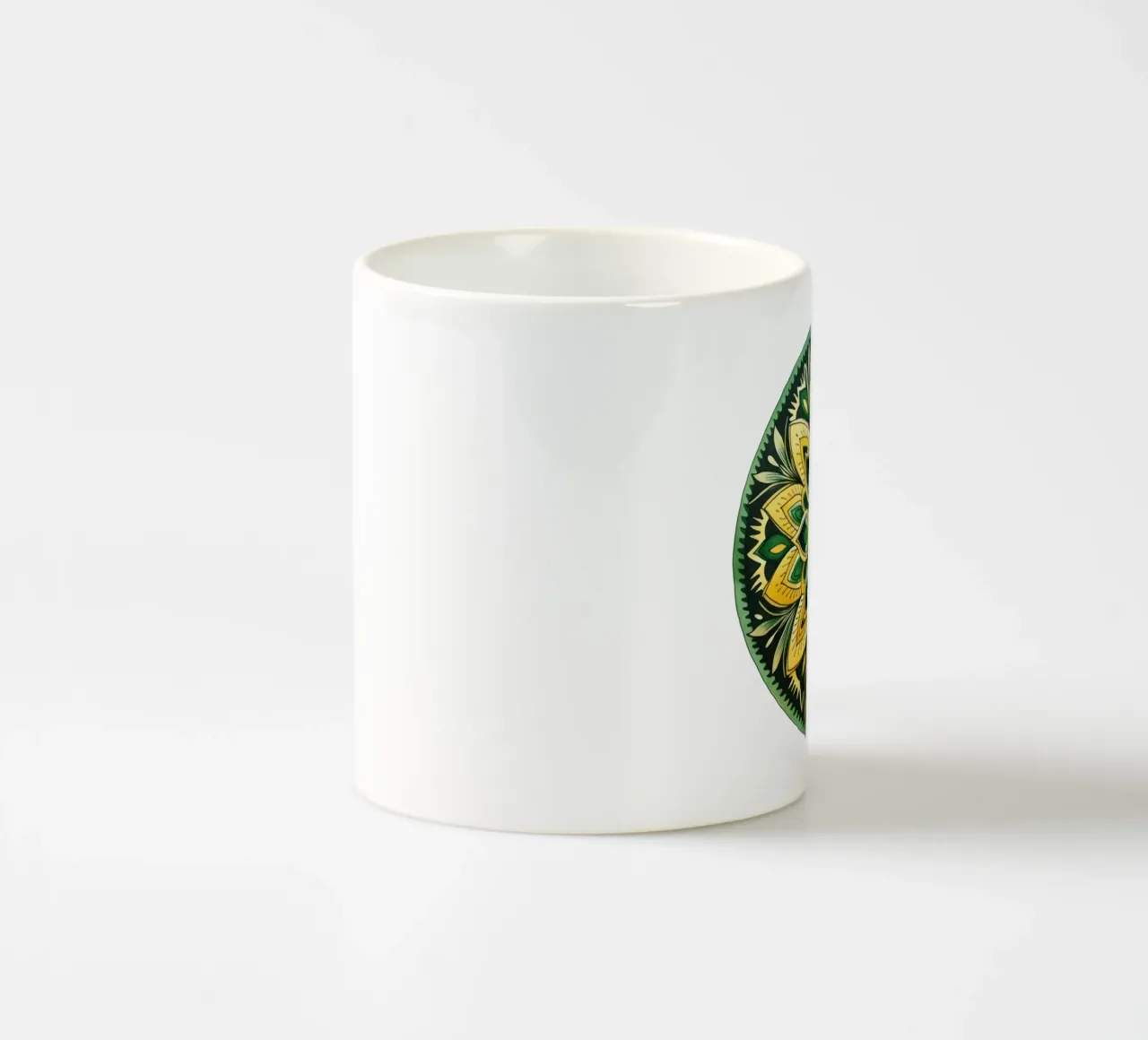 Mandala verde tazza in ceramica da Spiritual Touch