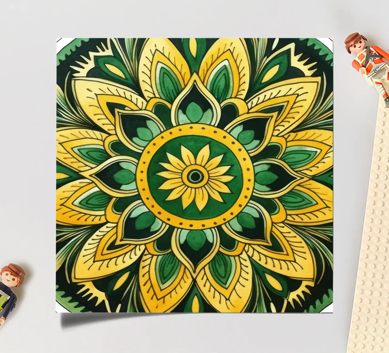Green Mandala sticker sheet by Spiritual Touch