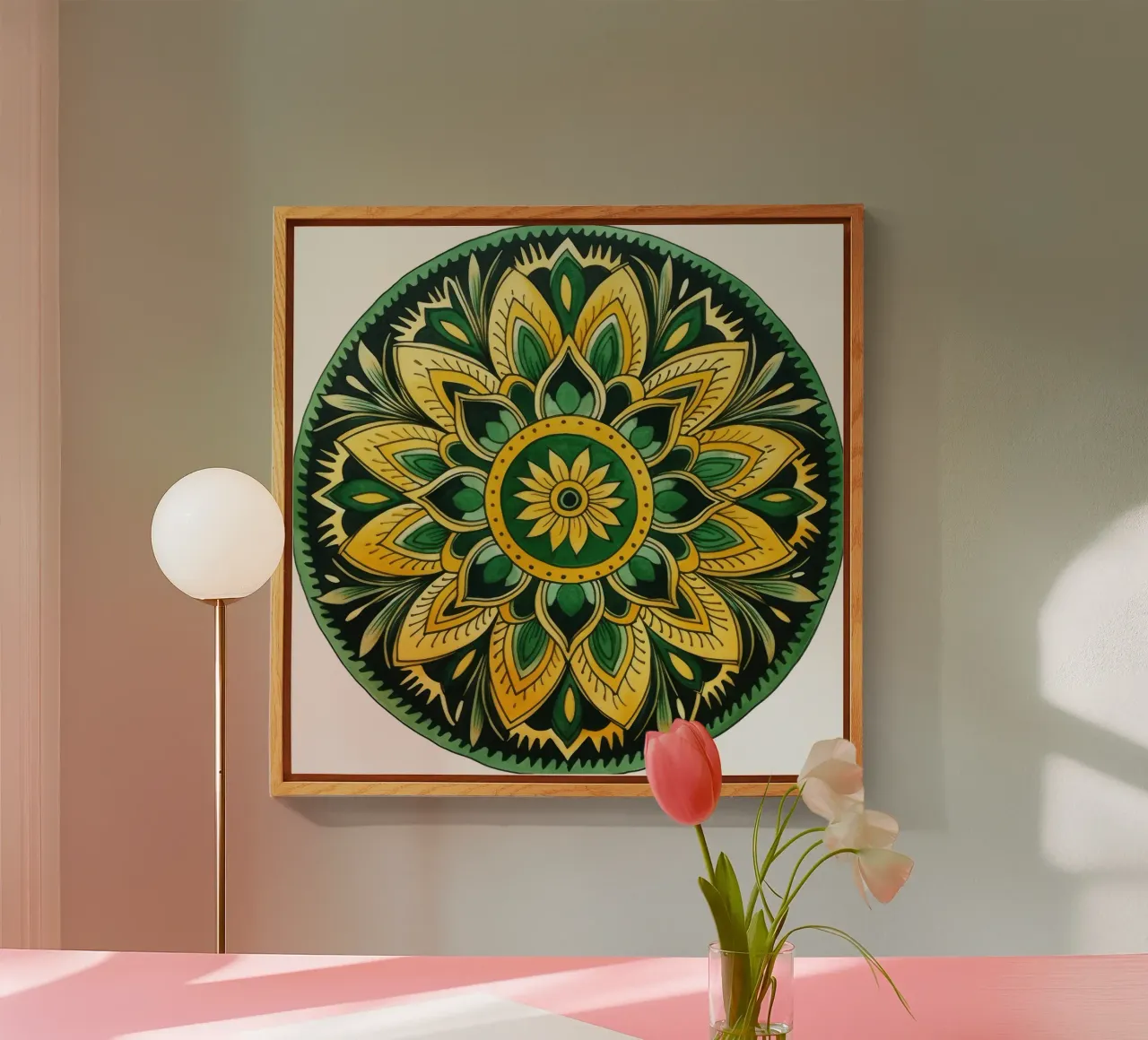 Mandala verde plexiglass da Spiritual Touch