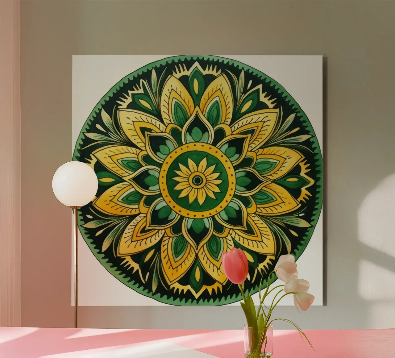 Mandala verde alluminio dibond da Spiritual Touch