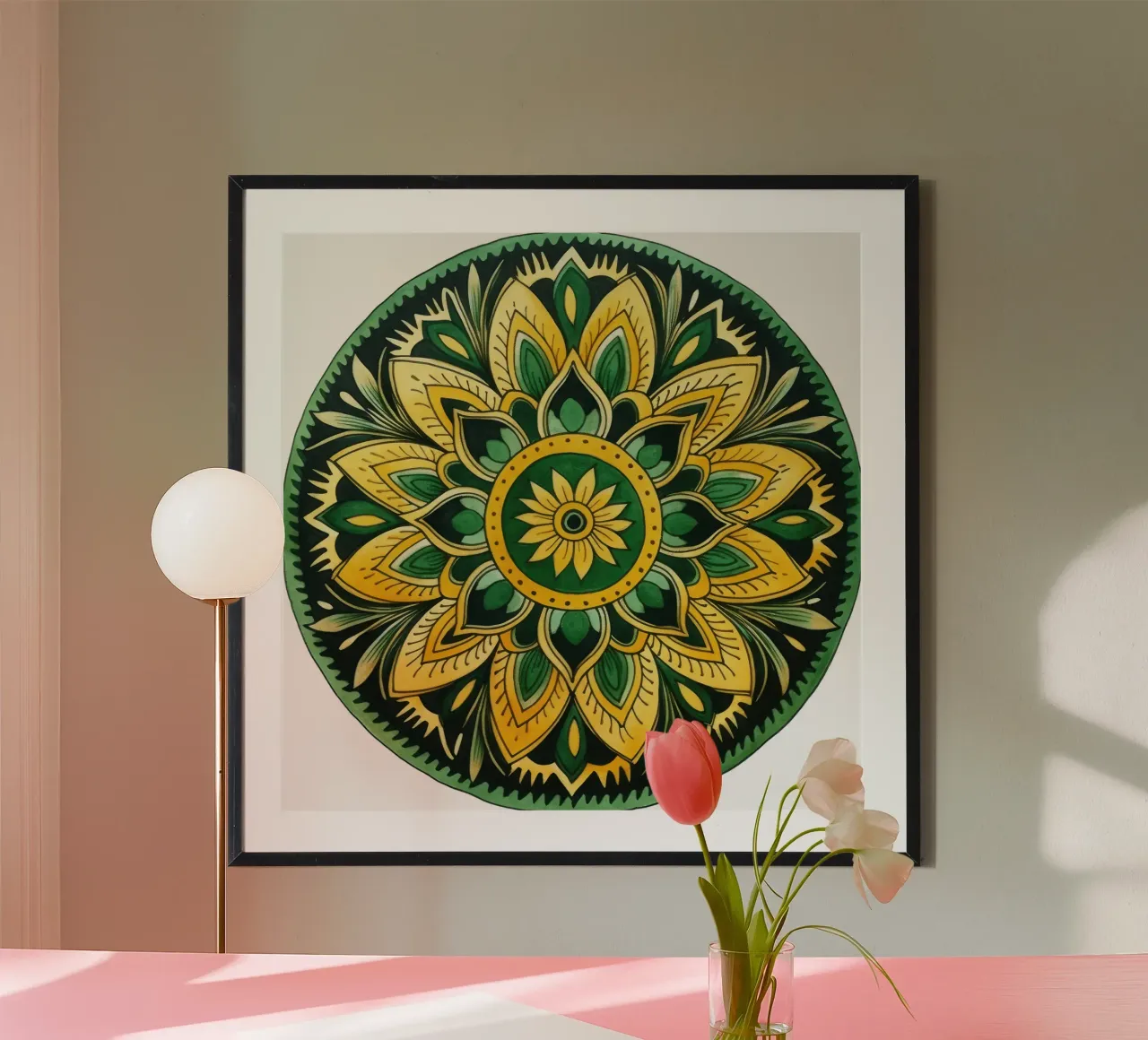 Grünes Mandala Hahnemühle von Spiritual Touch