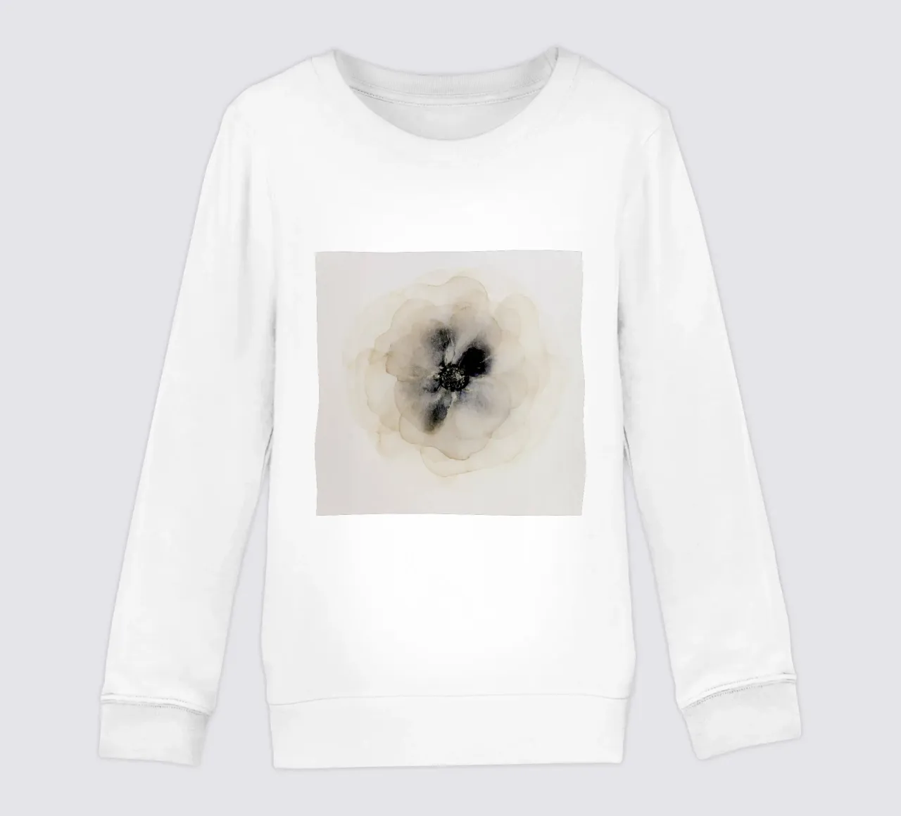 Pittura astratta di fiori - Blu e oro floreale felpa bambino da Ingrid Beddoes