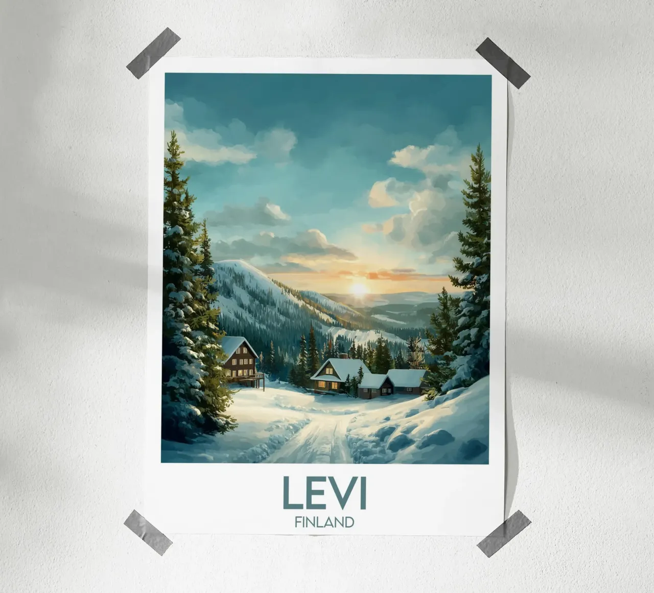 Affiche Levi poster con telaio in alluminio da Frame the World