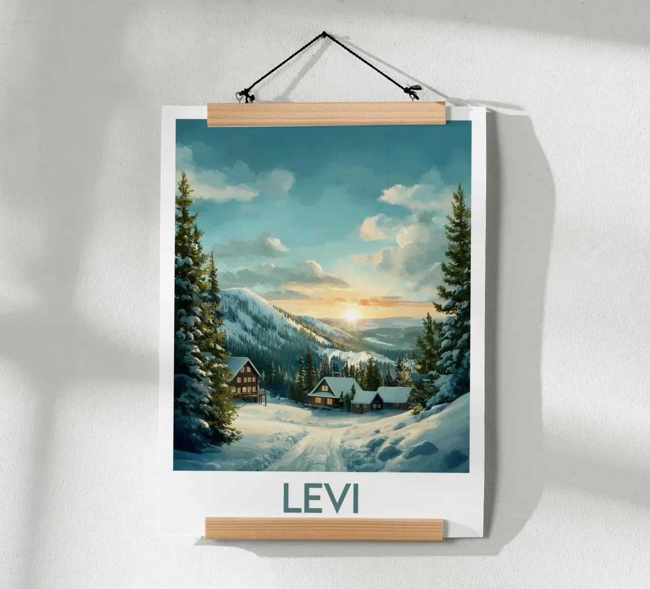 Affiche Levi poster con telaio in alluminio da Frame the World