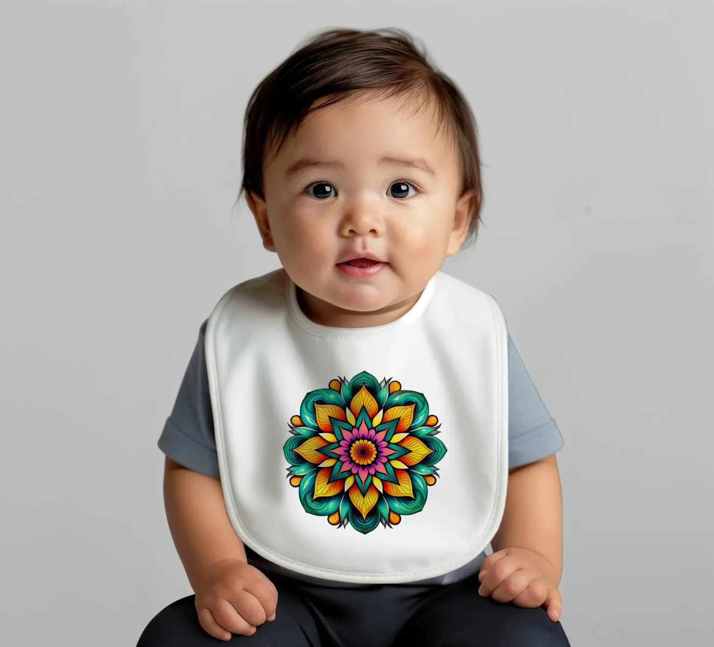 Mandala trilling baby slabbetje van Spiritual Touch