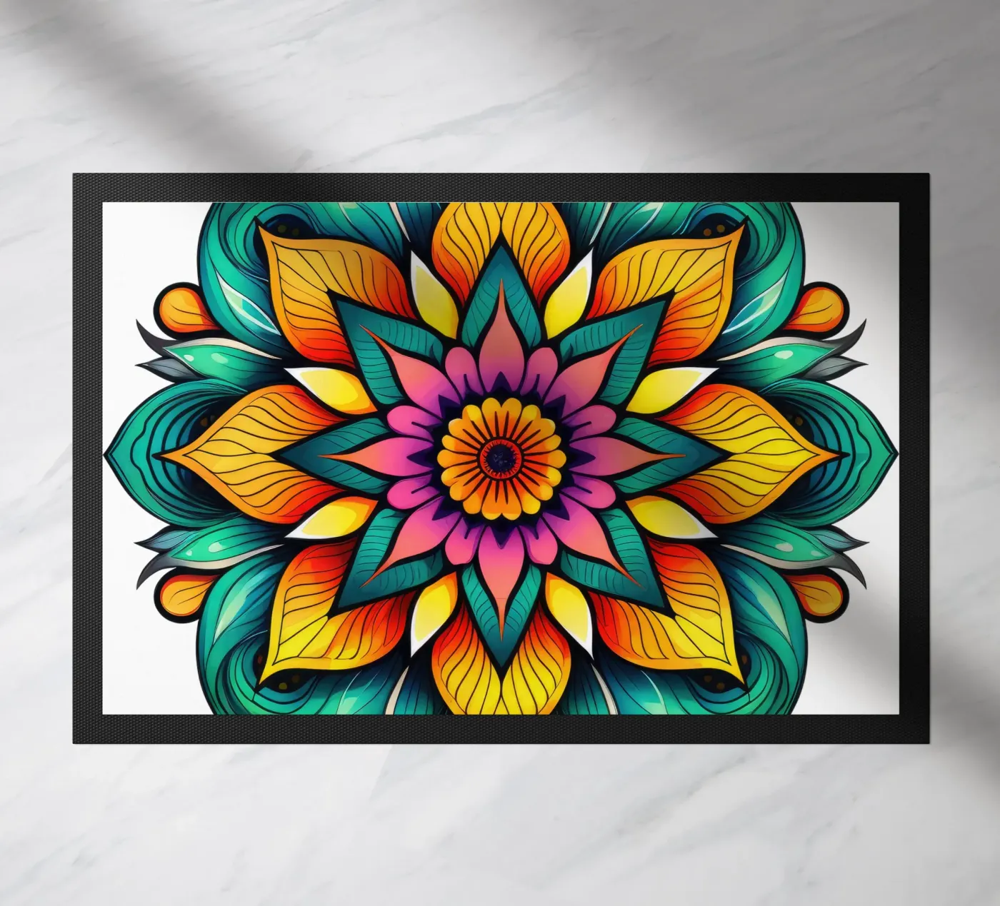 Mandala Vibrance doormat by Spiritual Touch