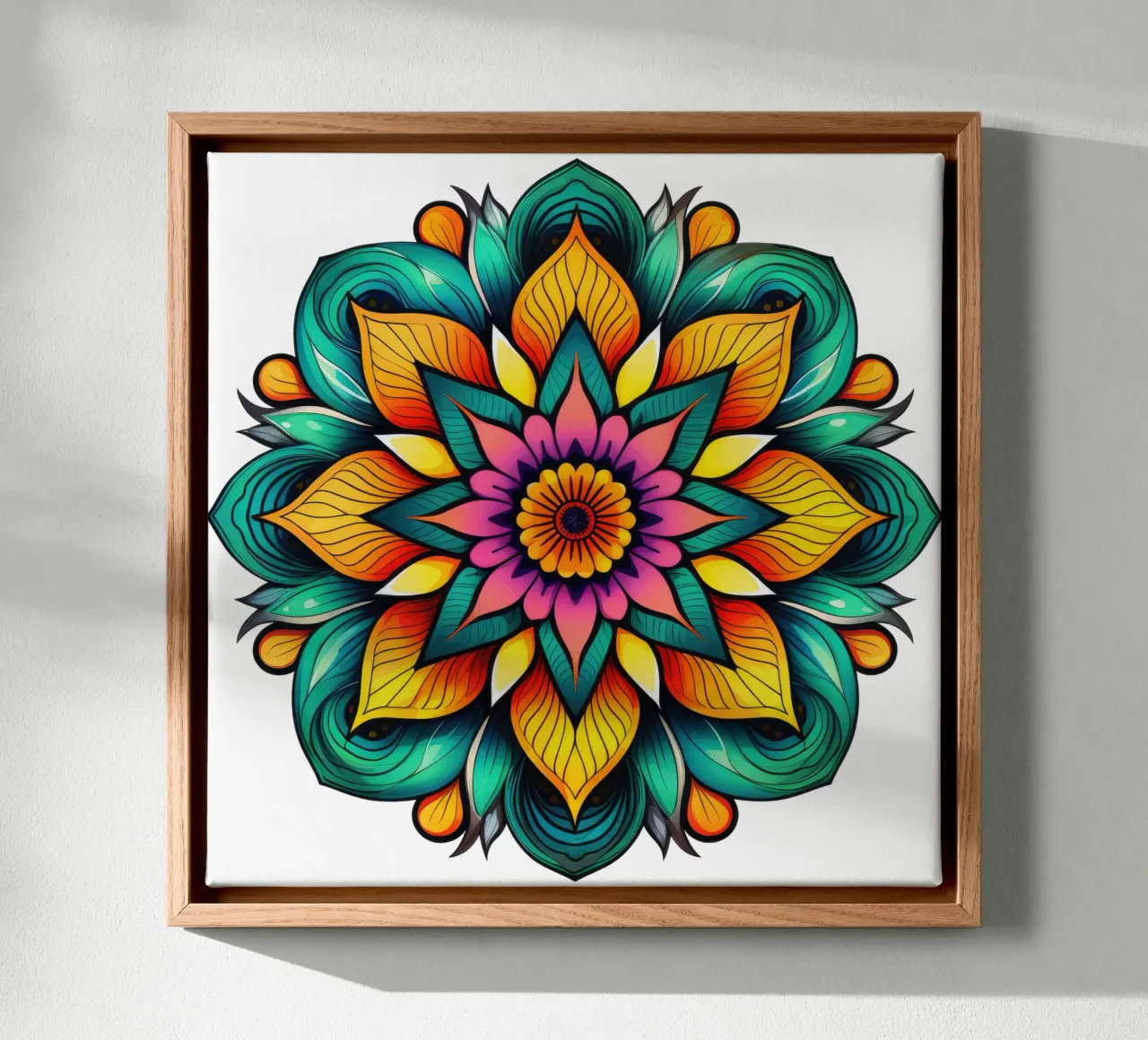 Mandala trilling canvas met Baklijst van Spiritual Touch