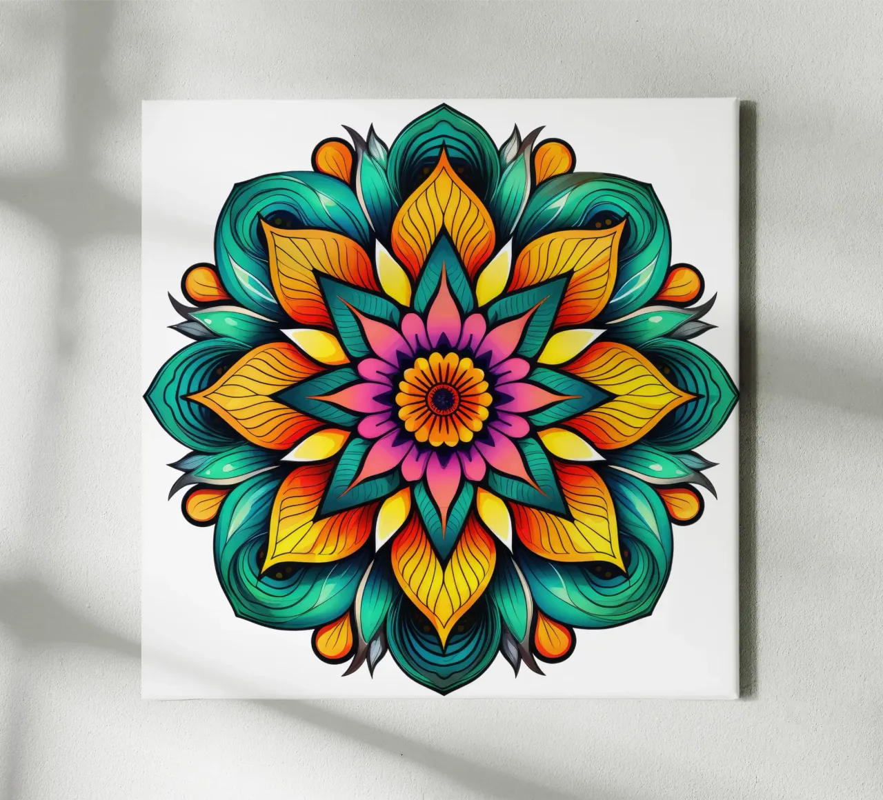 Mandala trilling canvas met Baklijst van Spiritual Touch