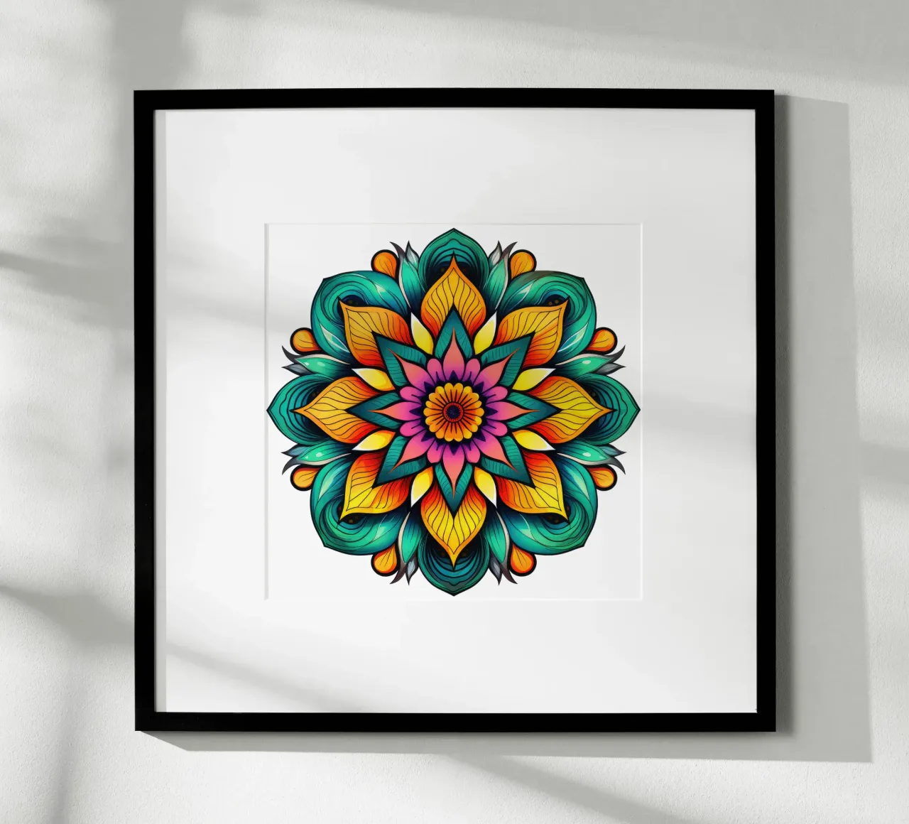 Mandala Vibrance poster con telaio in alluminio da Spiritual Touch