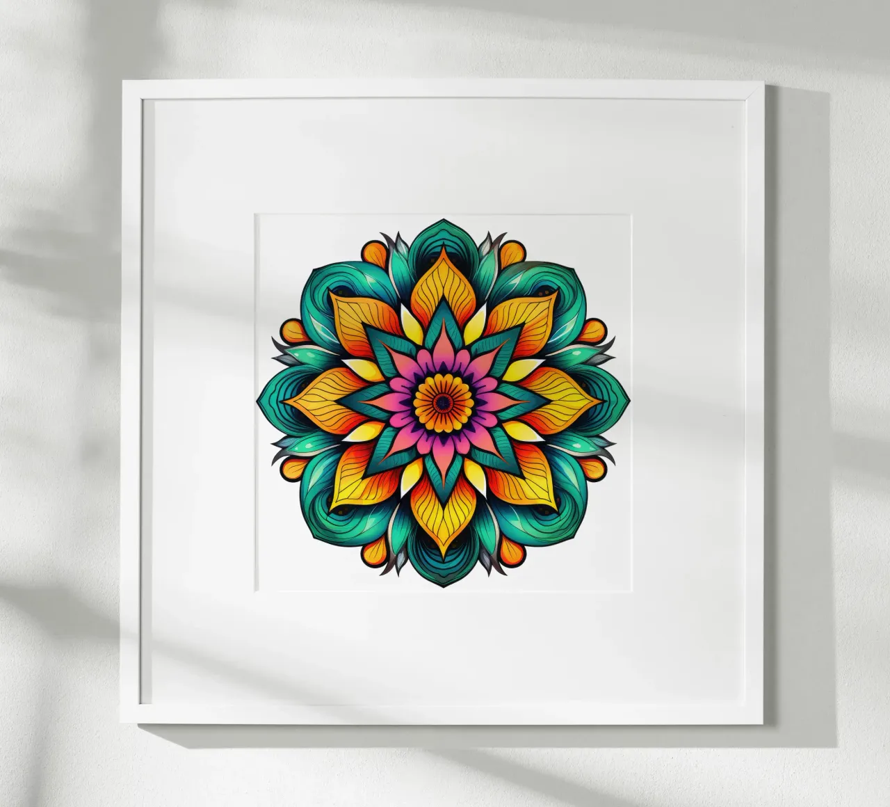 Mandala Vibrance poster con telaio in alluminio da Spiritual Touch
