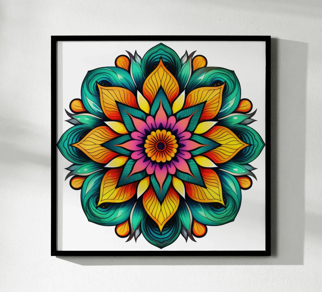 Mandala Vibrance poster con telaio in alluminio da Spiritual Touch