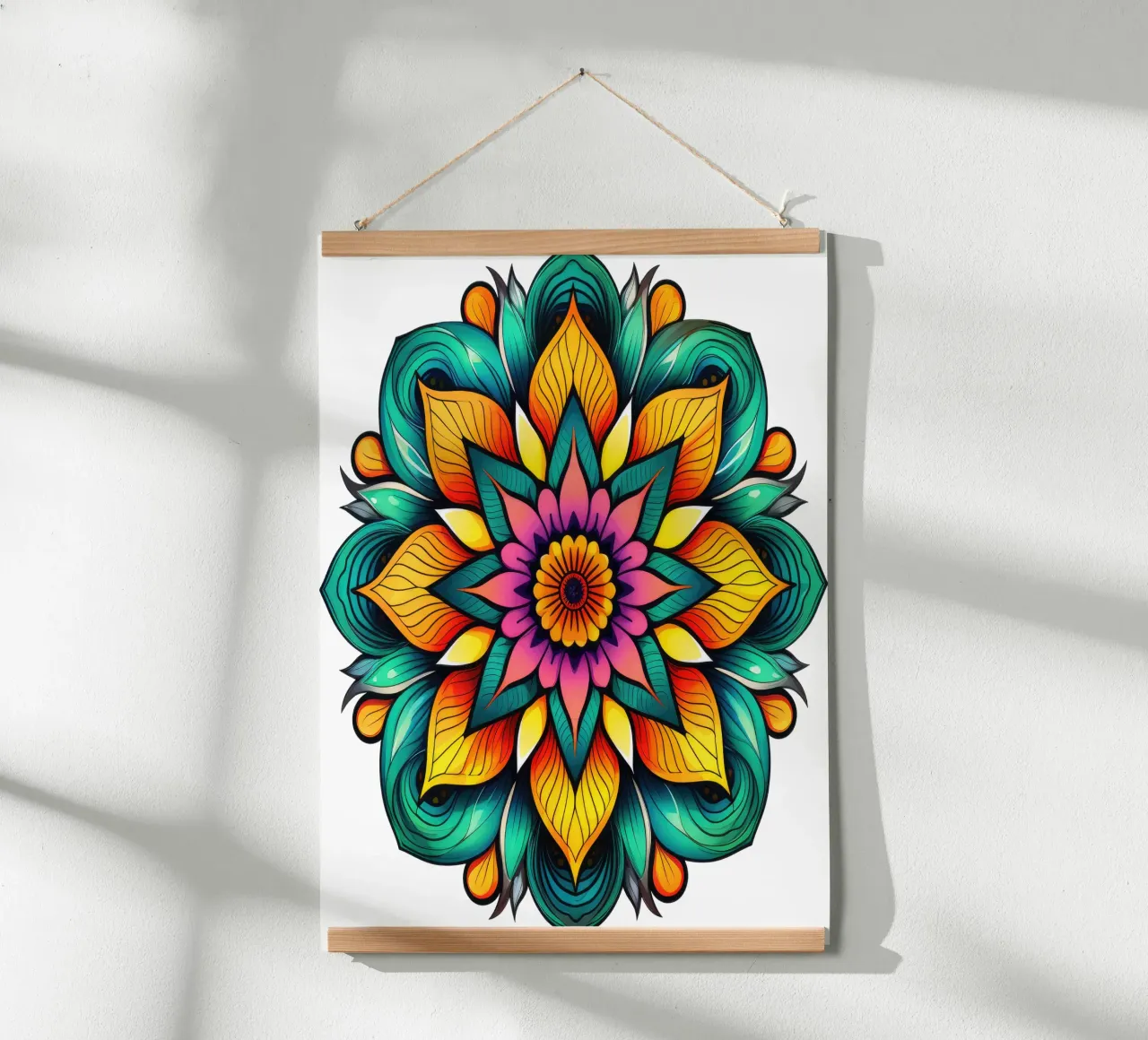 Mandala Vibrance poster con telaio in alluminio da Spiritual Touch