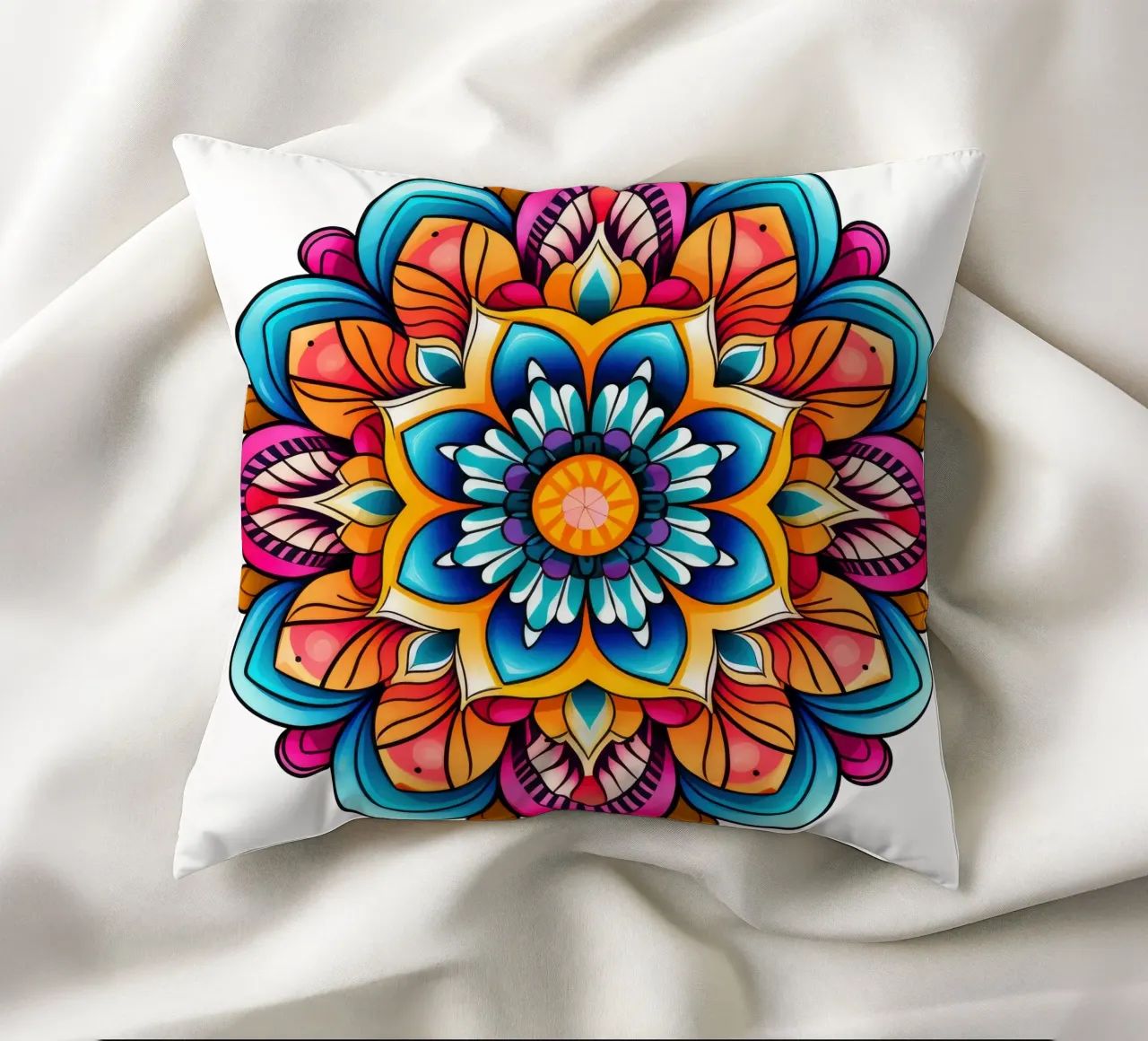 Mandala Vibrance decorative cushion by Spiritual Touch