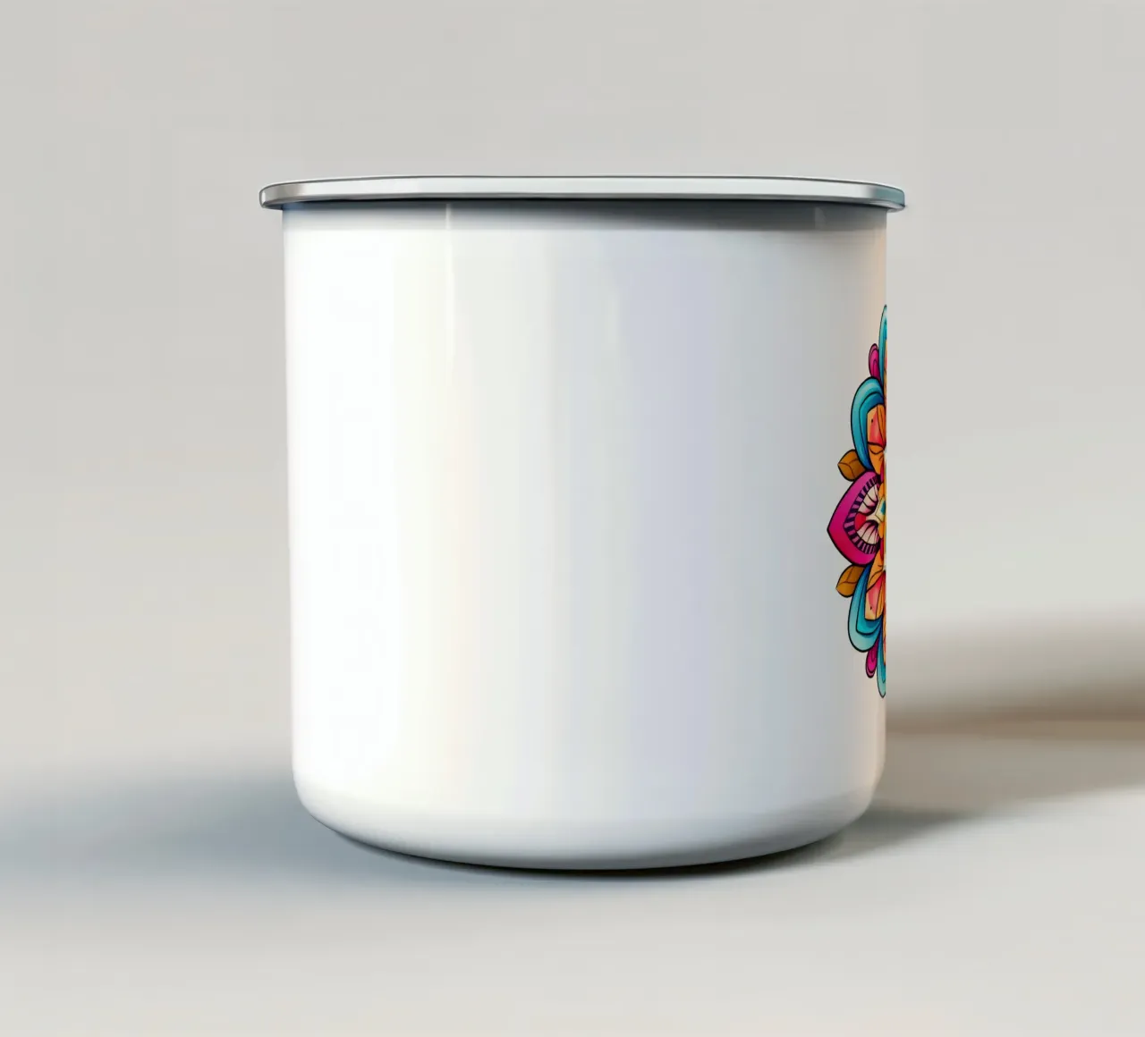 Mandala Vibrance tazza in smalto da Spiritual Touch
