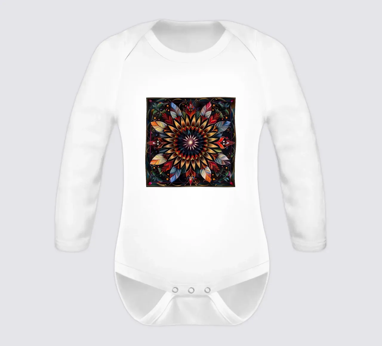 Heilige Mandala babyrompertje lange mouwen van Spiritual Touch