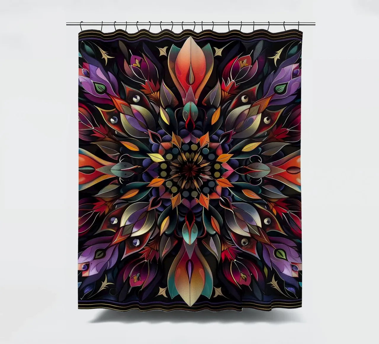 Sacred Mandala shower curtain by Spiritual Touch