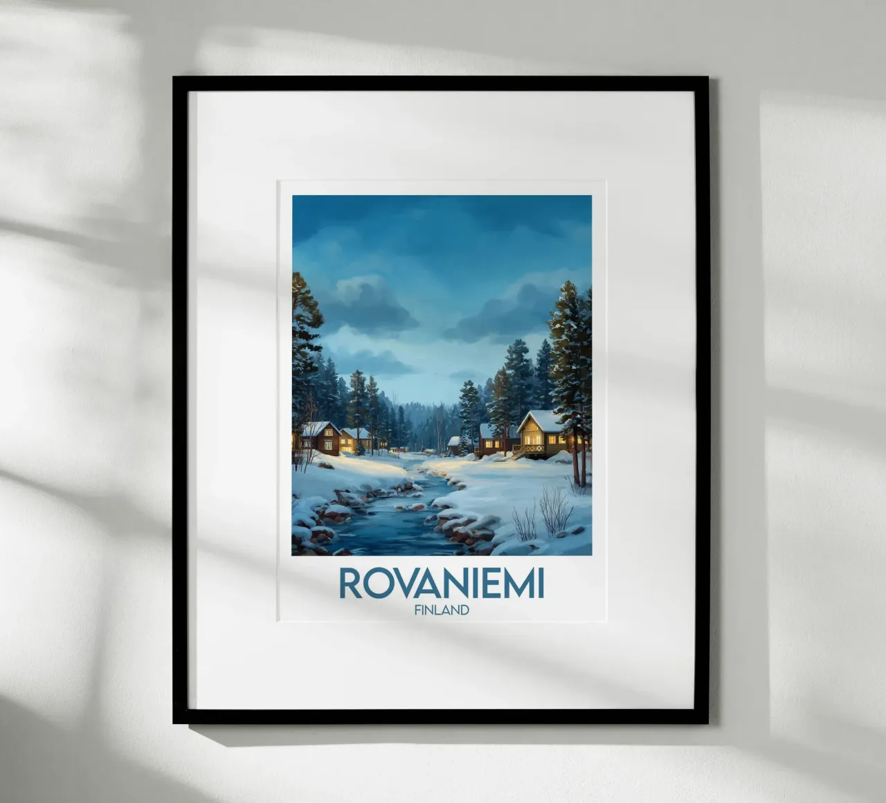 Affiche Rovaniemi poster con telaio in alluminio da Frame the World