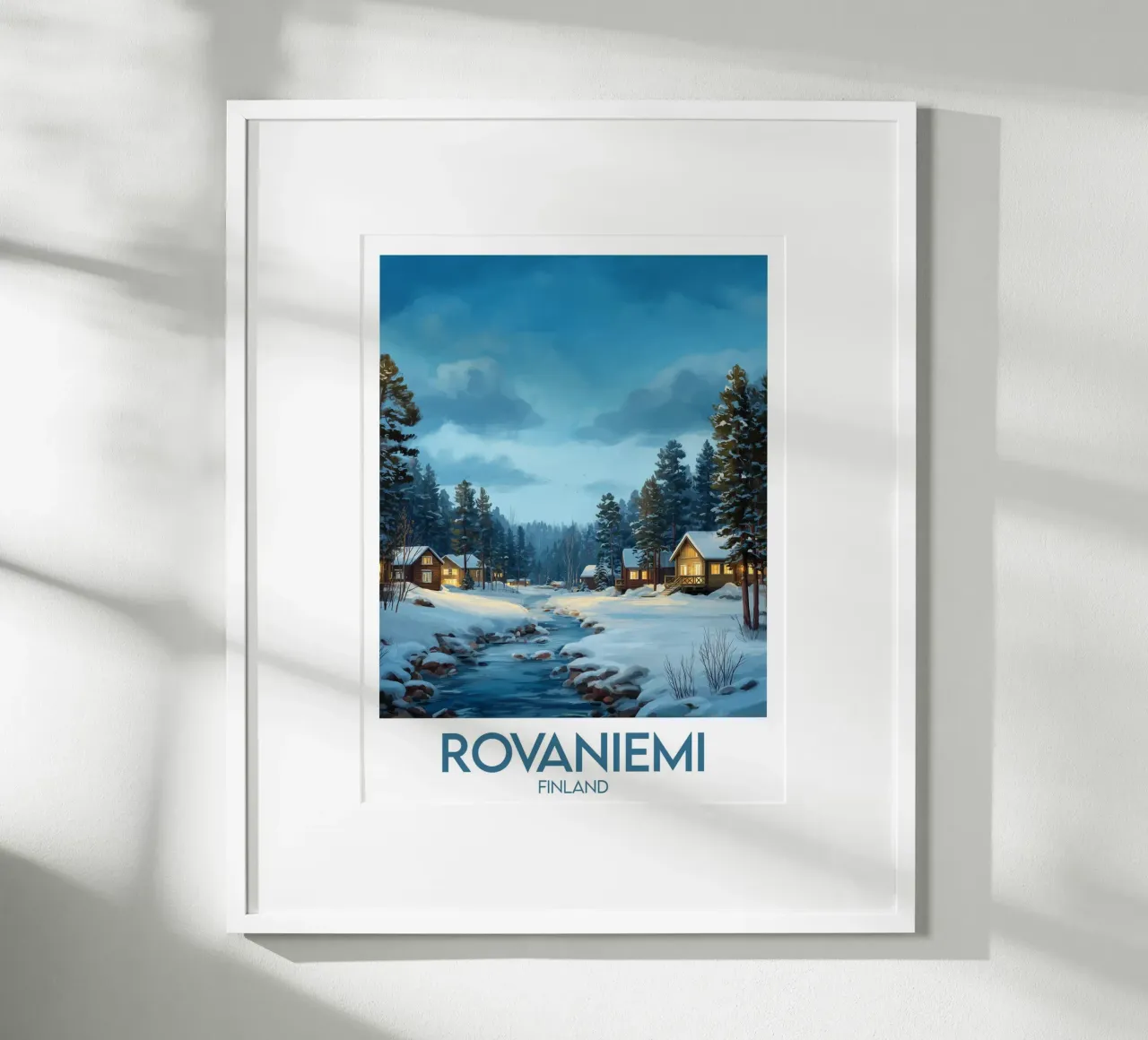 Affiche Rovaniemi poster con telaio in alluminio da Frame the World
