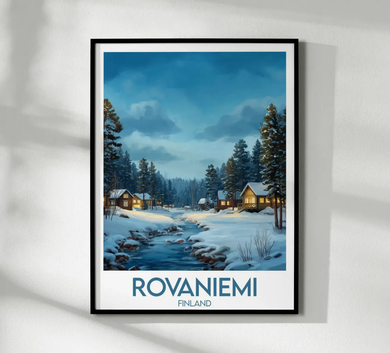 Affiche Rovaniemi poster con telaio in alluminio da Frame the World