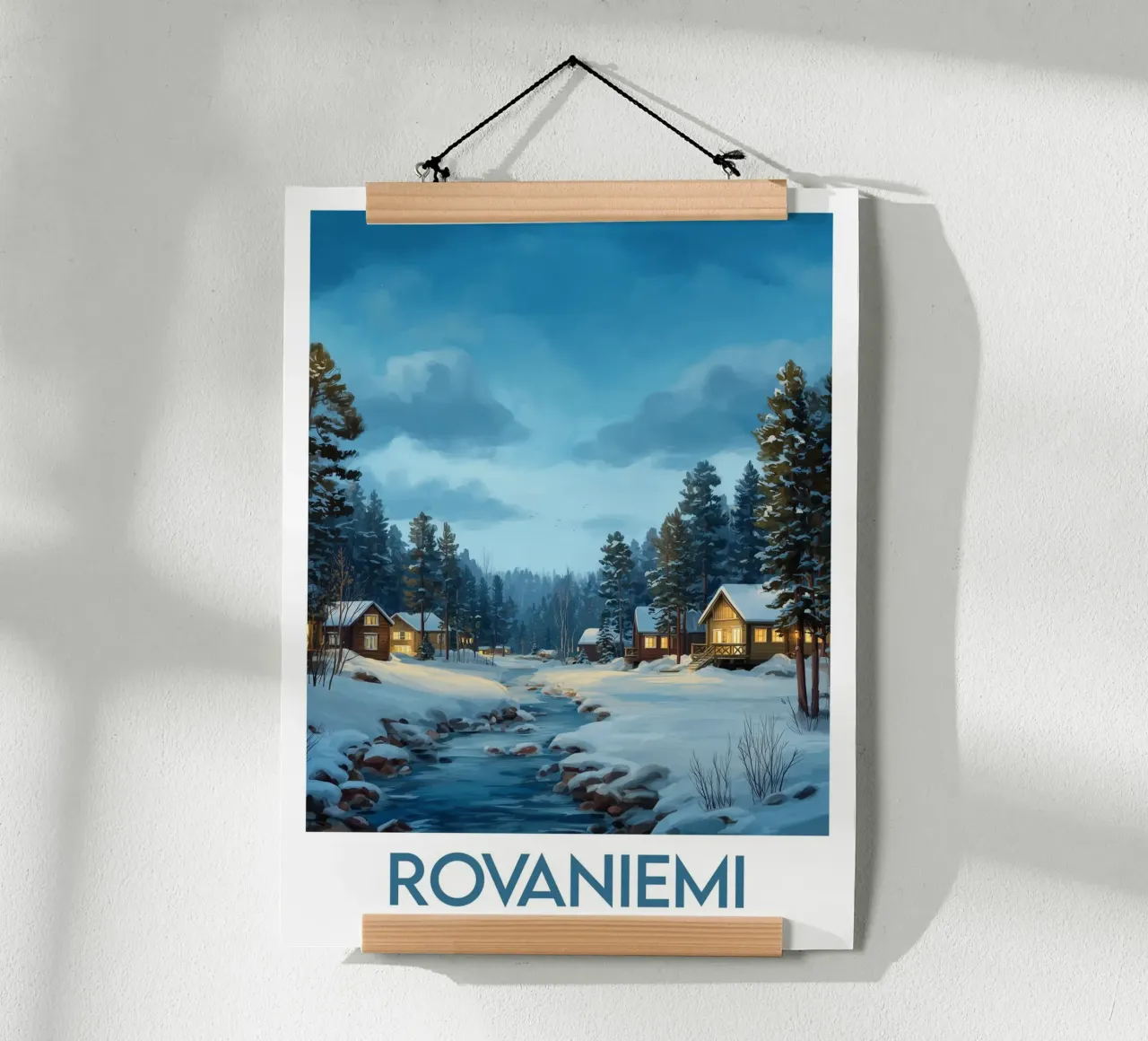 Affiche Rovaniemi poster con telaio in alluminio da Frame the World