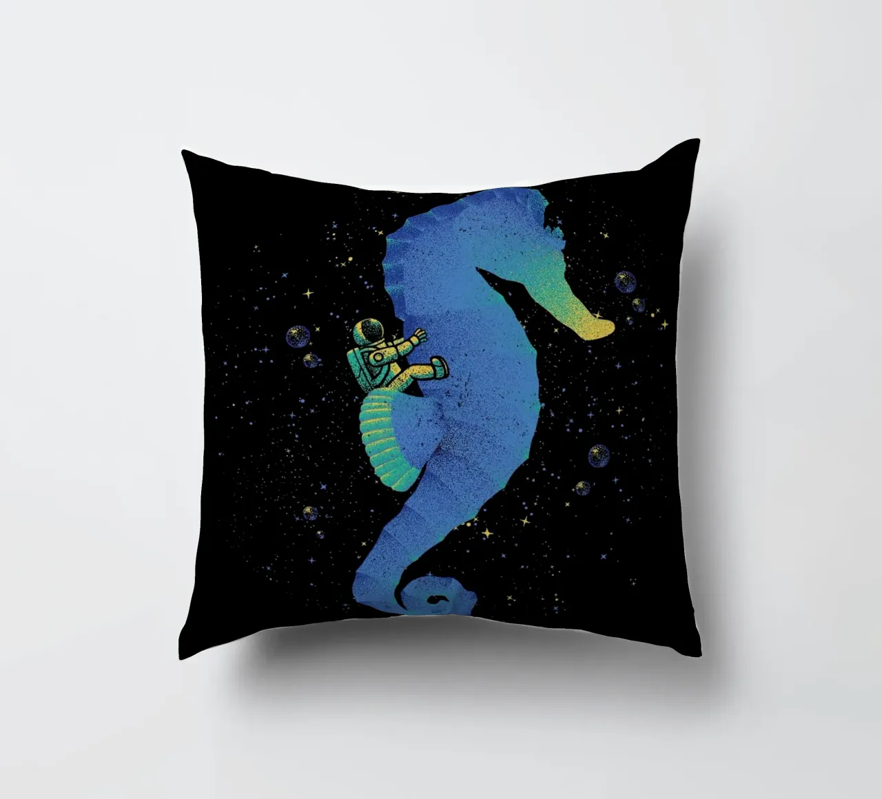 Riding A Sea Horse Astronaut cuscino da Tobe Fonseca