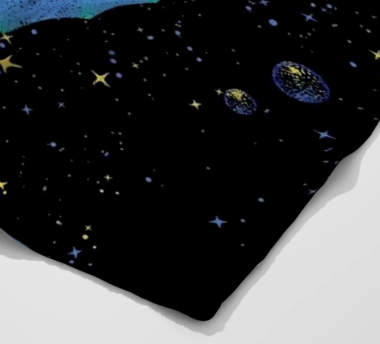 Riding A Sea Horse Astronaut fleece blanket by Tobe Fonseca