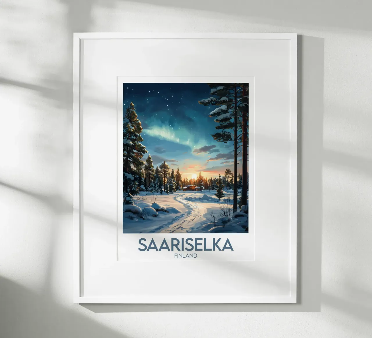 Affiche Saariselkä poster con telaio in plastica da Frame the World