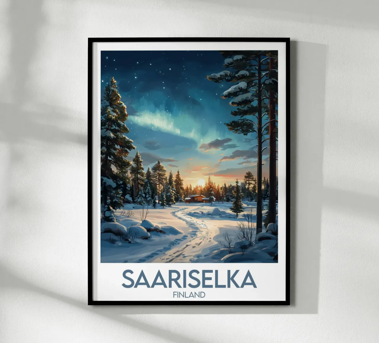 Affiche Saariselkä poster con telaio in plastica da Frame the World