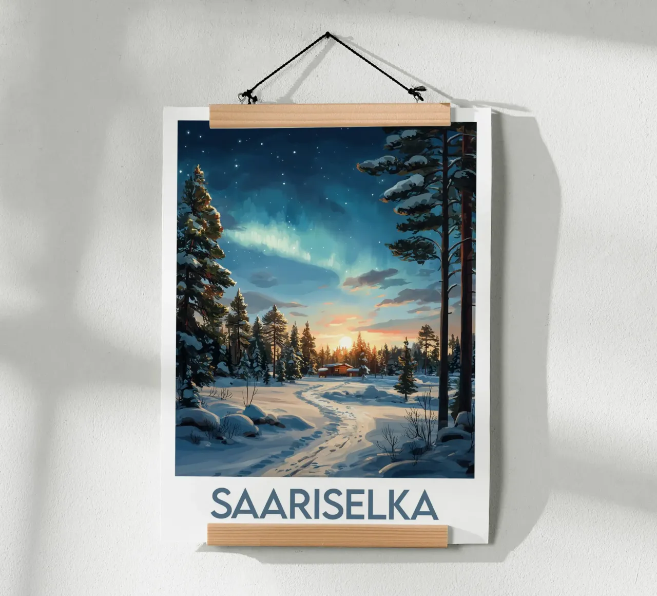 Affiche Saariselkä poster con telaio in plastica da Frame the World