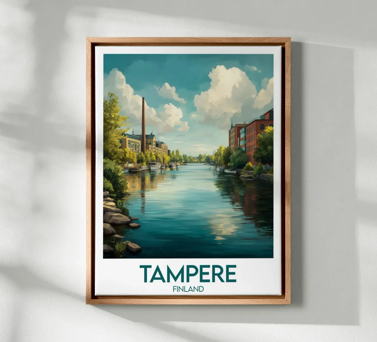 Kantoor in Tampere canvas met Baklijst van Frame the World