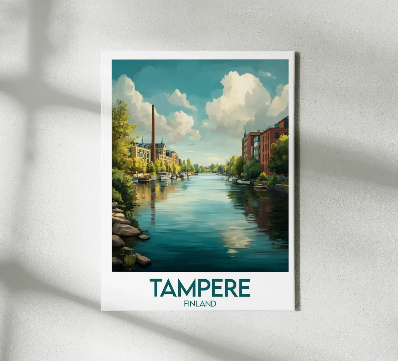 Kantoor in Tampere canvas met Baklijst van Frame the World
