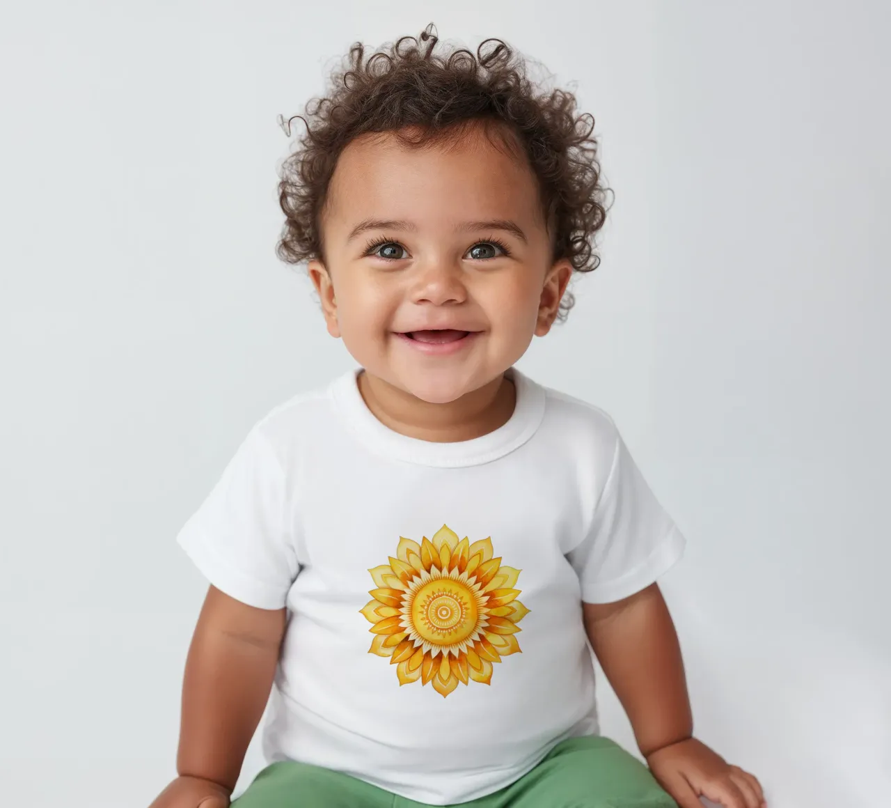 Sun Mandala baby t-shirt by Spiritual Touch