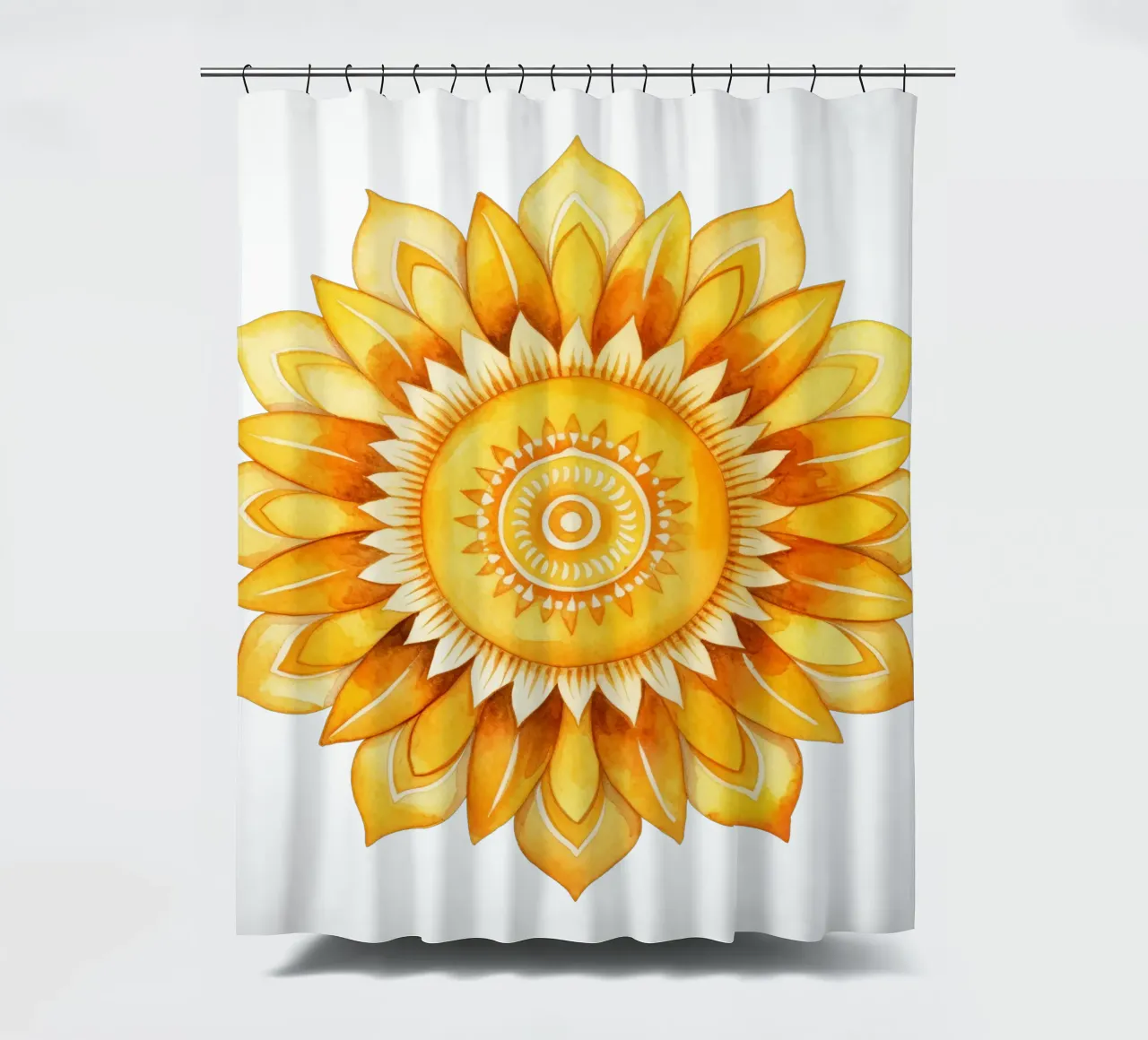 Sun Mandala shower curtain by Spiritual Touch