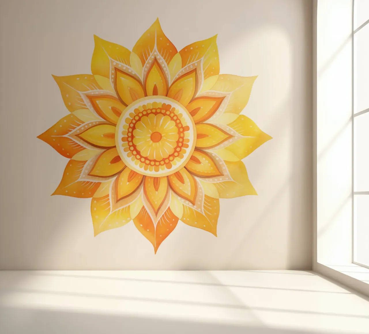 Mandala van de zon fotobehang van Spiritual Touch