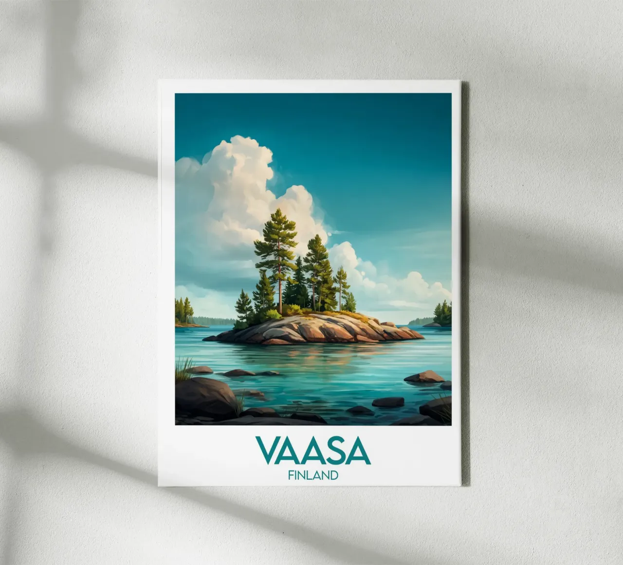 Affiche Vaasa tela con Cornice a cassetta da Frame the World