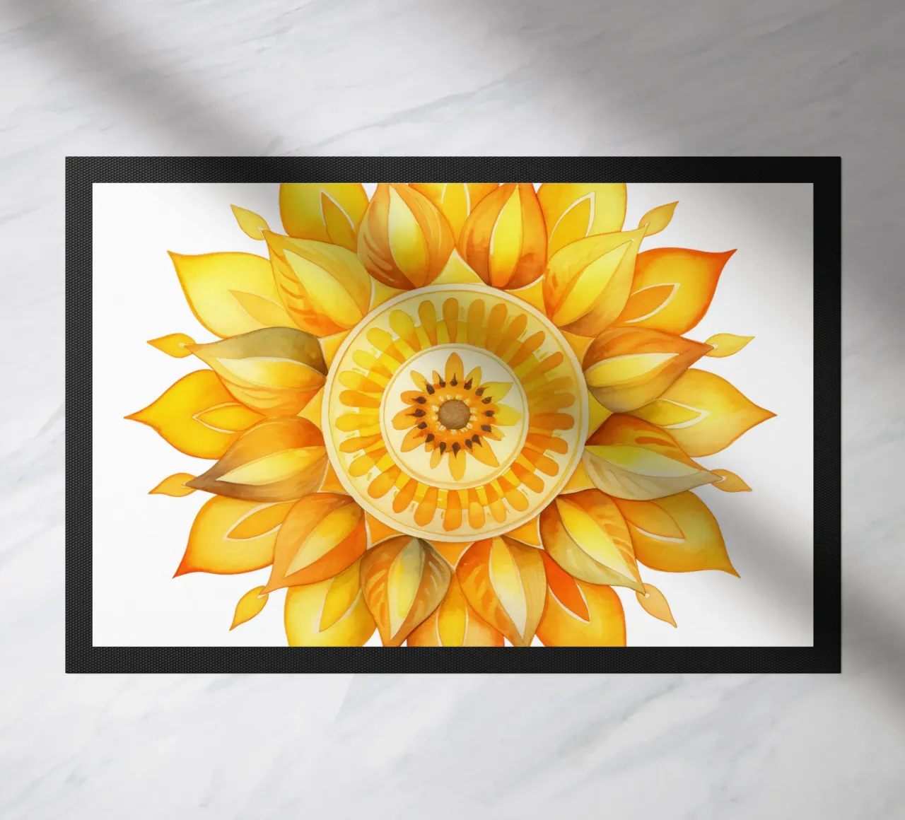 Sun Mandala doormat by Spiritual Touch