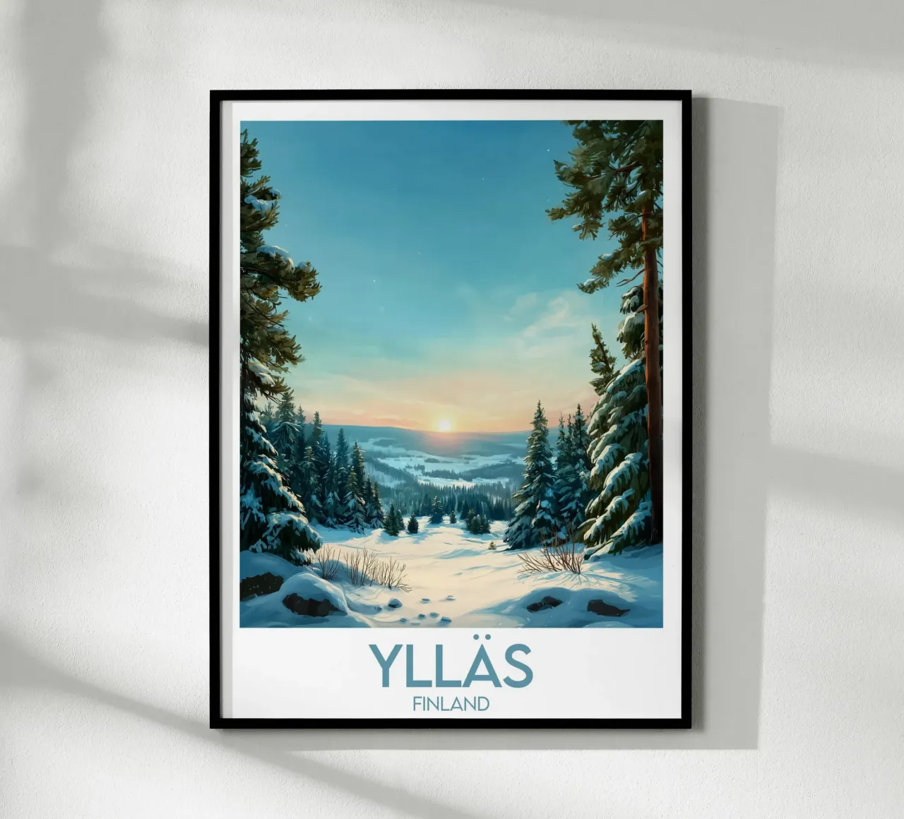 Affiche Ylläs poster con telaio in plastica da Frame the World
