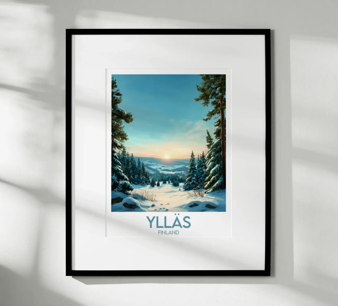 Affiche Ylläs poster con telaio in plastica da Frame the World