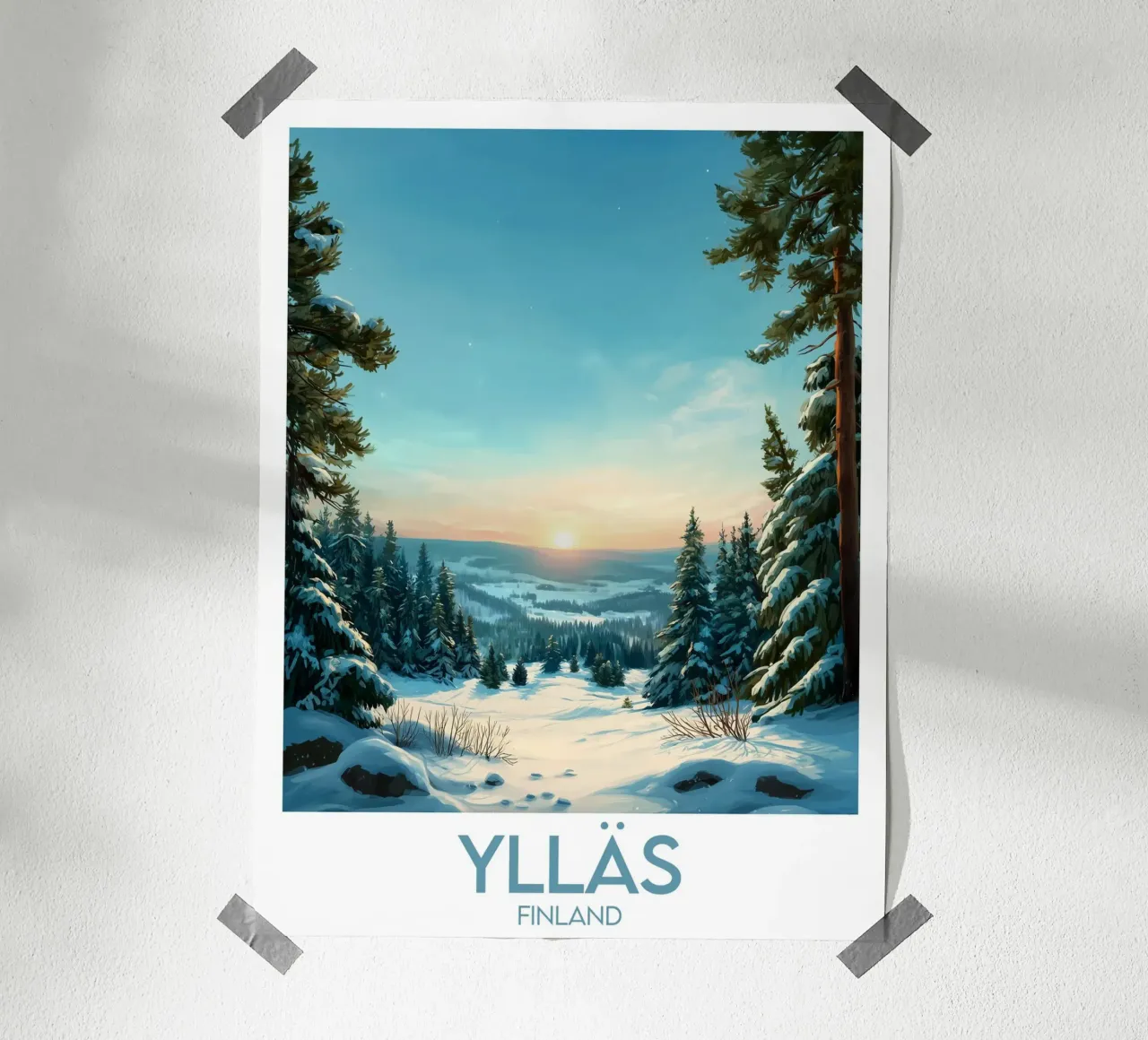 Affiche Ylläs poster con telaio in plastica da Frame the World