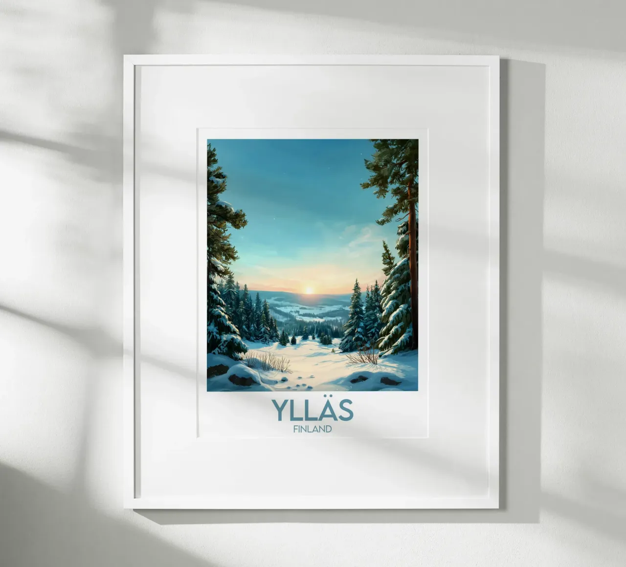 Affiche Ylläs poster con telaio in plastica da Frame the World