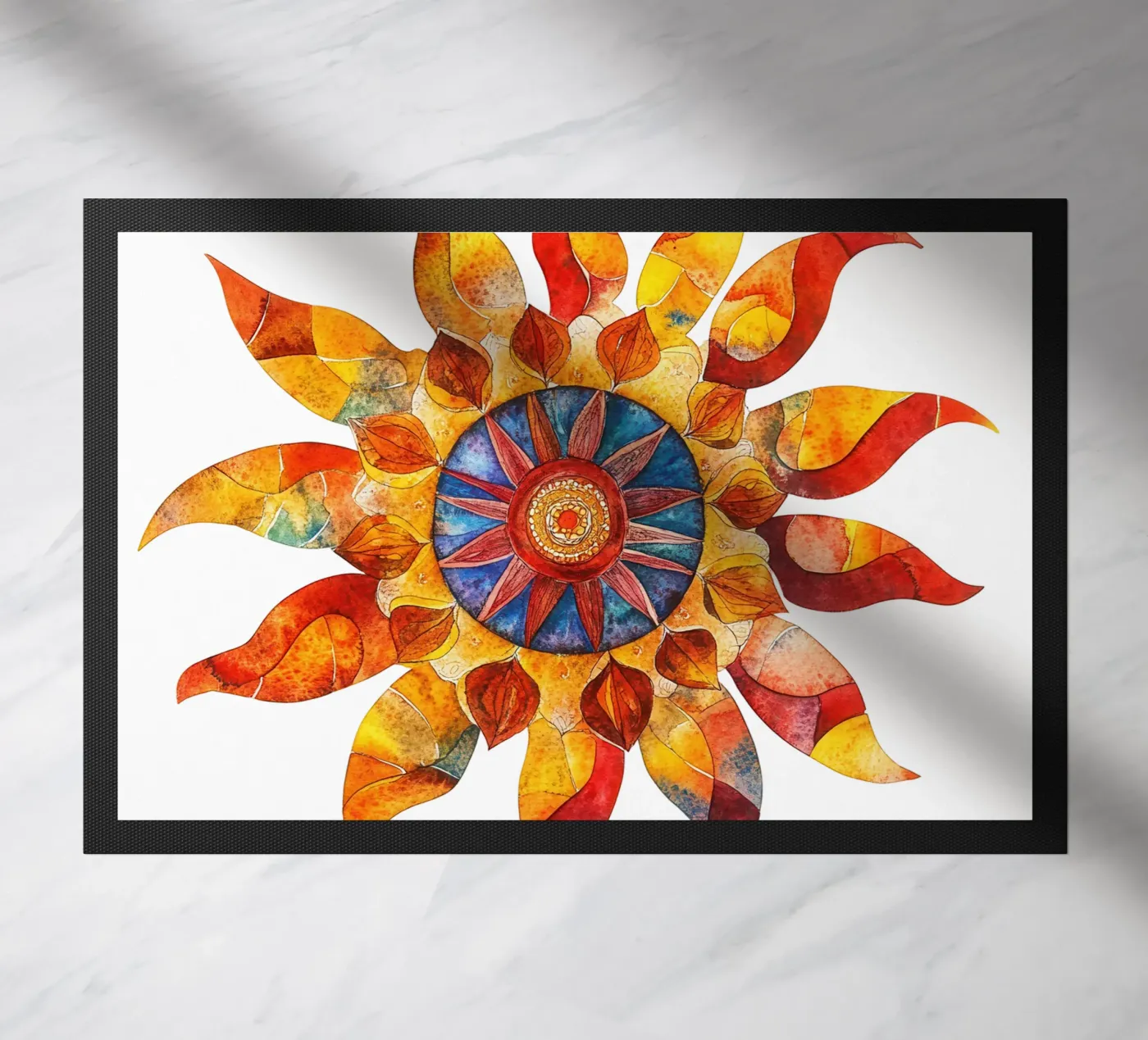 Sun Mandala doormat by Spiritual Touch
