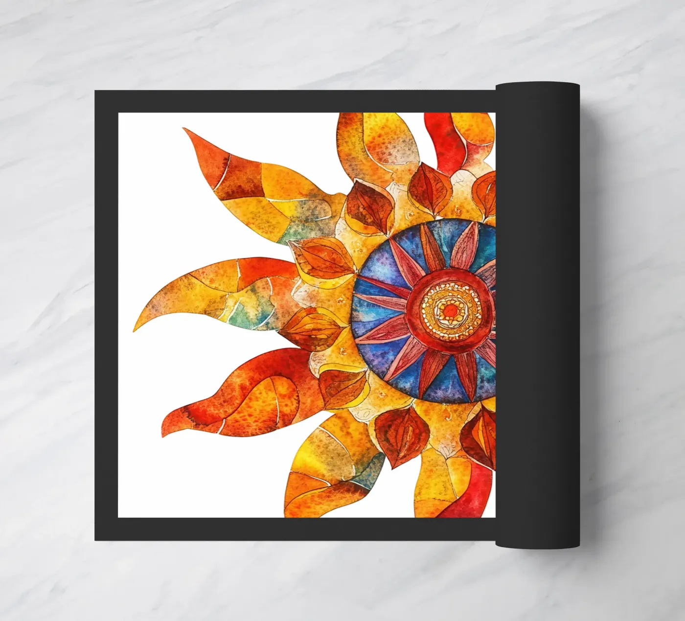 Sun Mandala doormat by Spiritual Touch