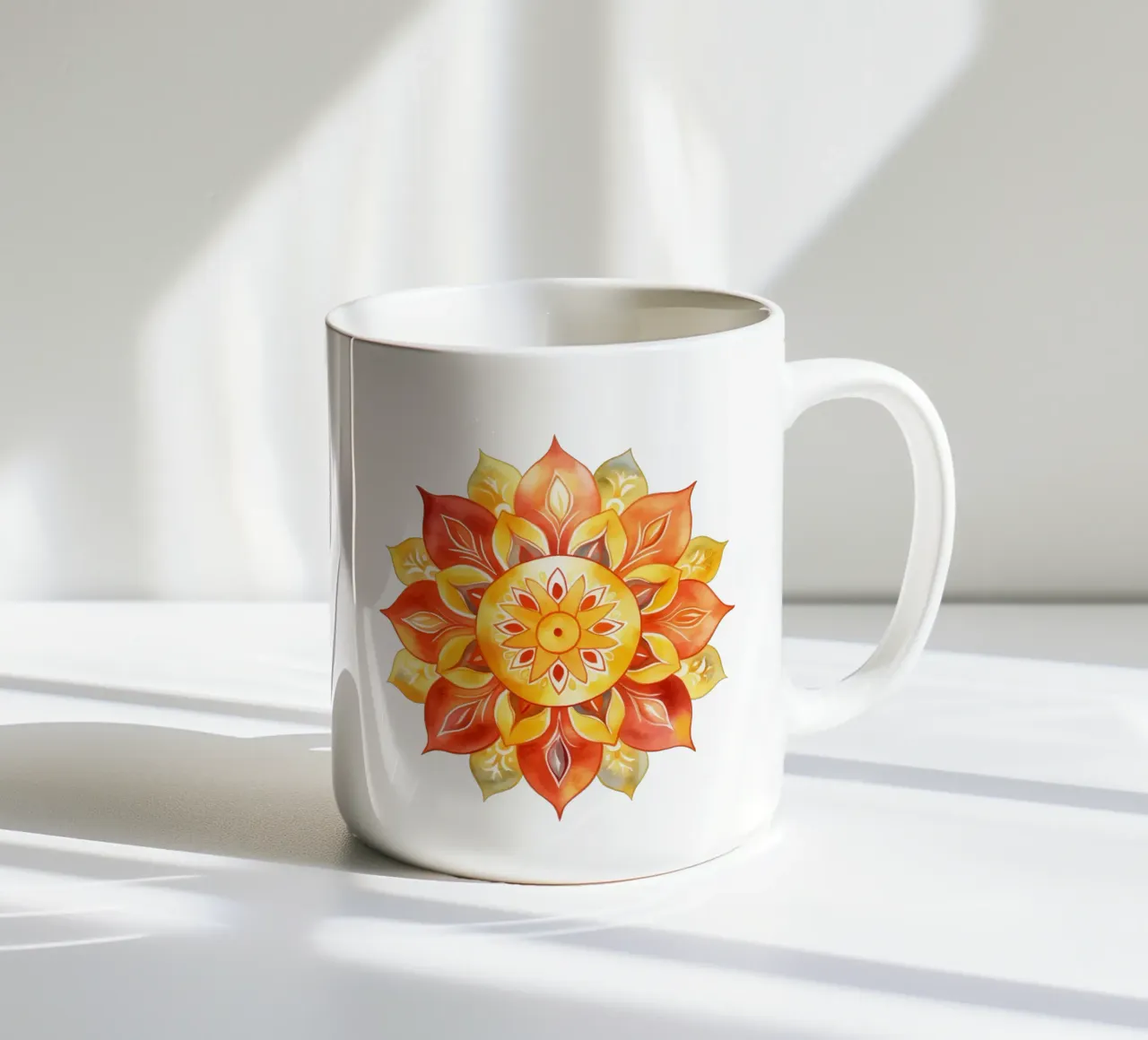 Mandala del sole tazza in ceramica da Spiritual Touch