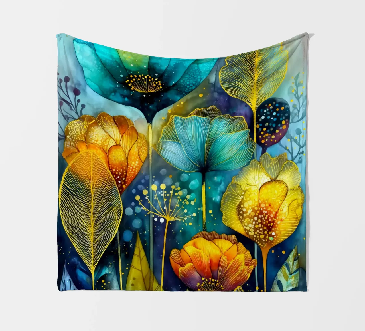 Fiori magici coperta in pile da Justyna Jaszke JBJart