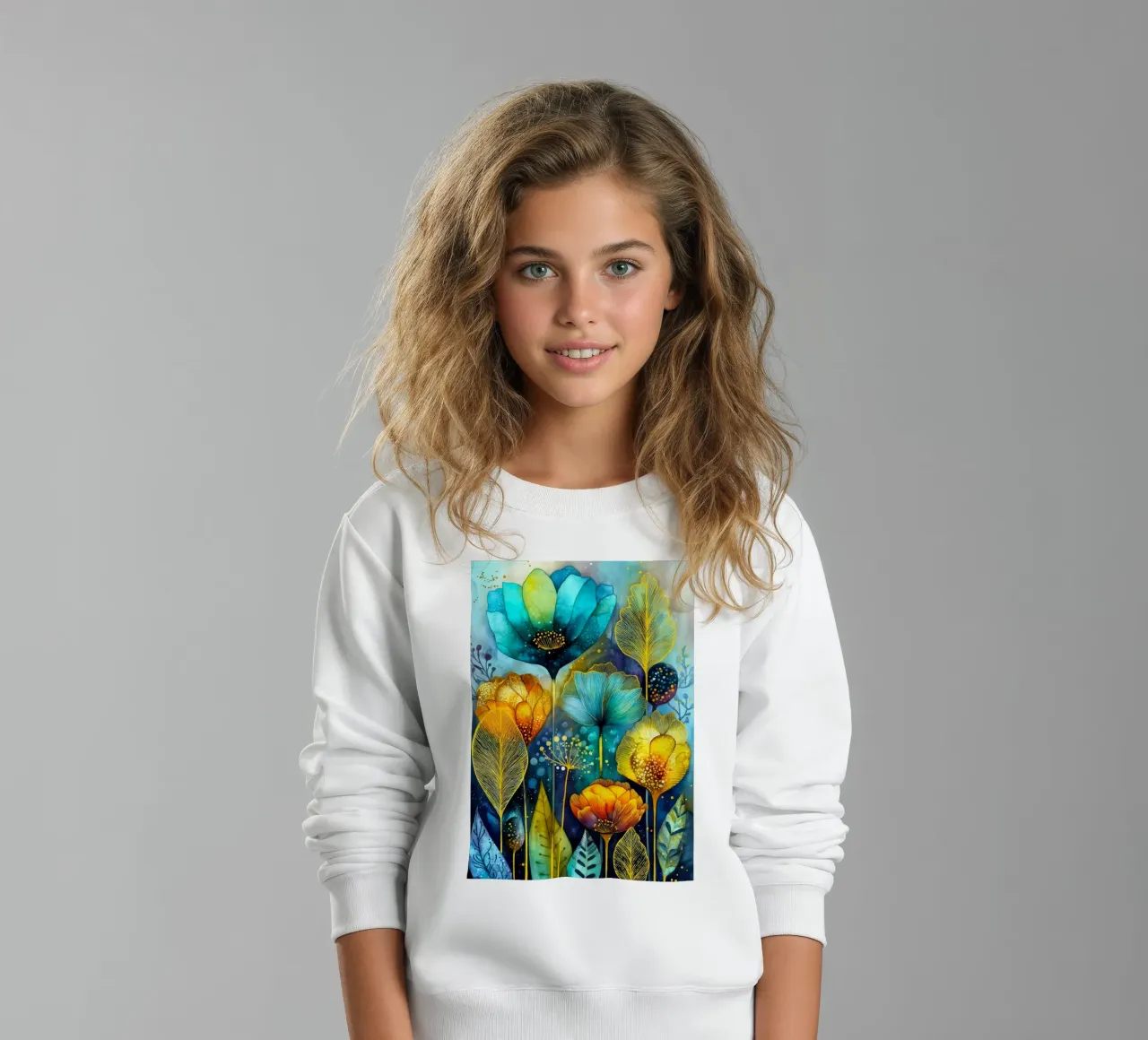 Fiori magici felpa bambino da Justyna Jaszke JBJart