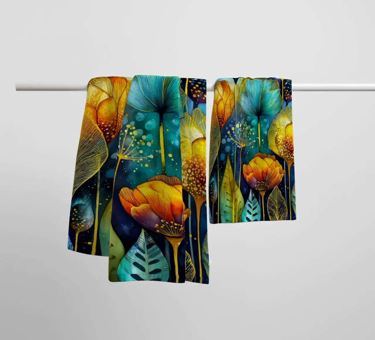 Fiori magici asciugamano da bagno da Justyna Jaszke JBJart