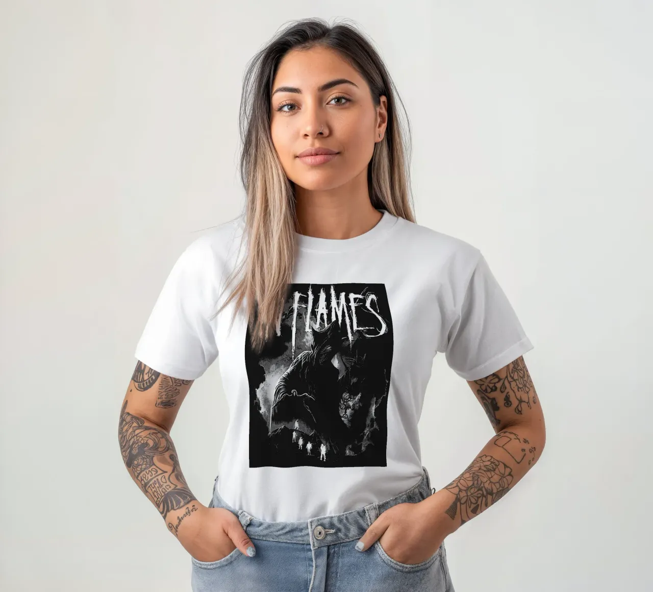 Art du groupe In Flames t-shirt de vanhesling