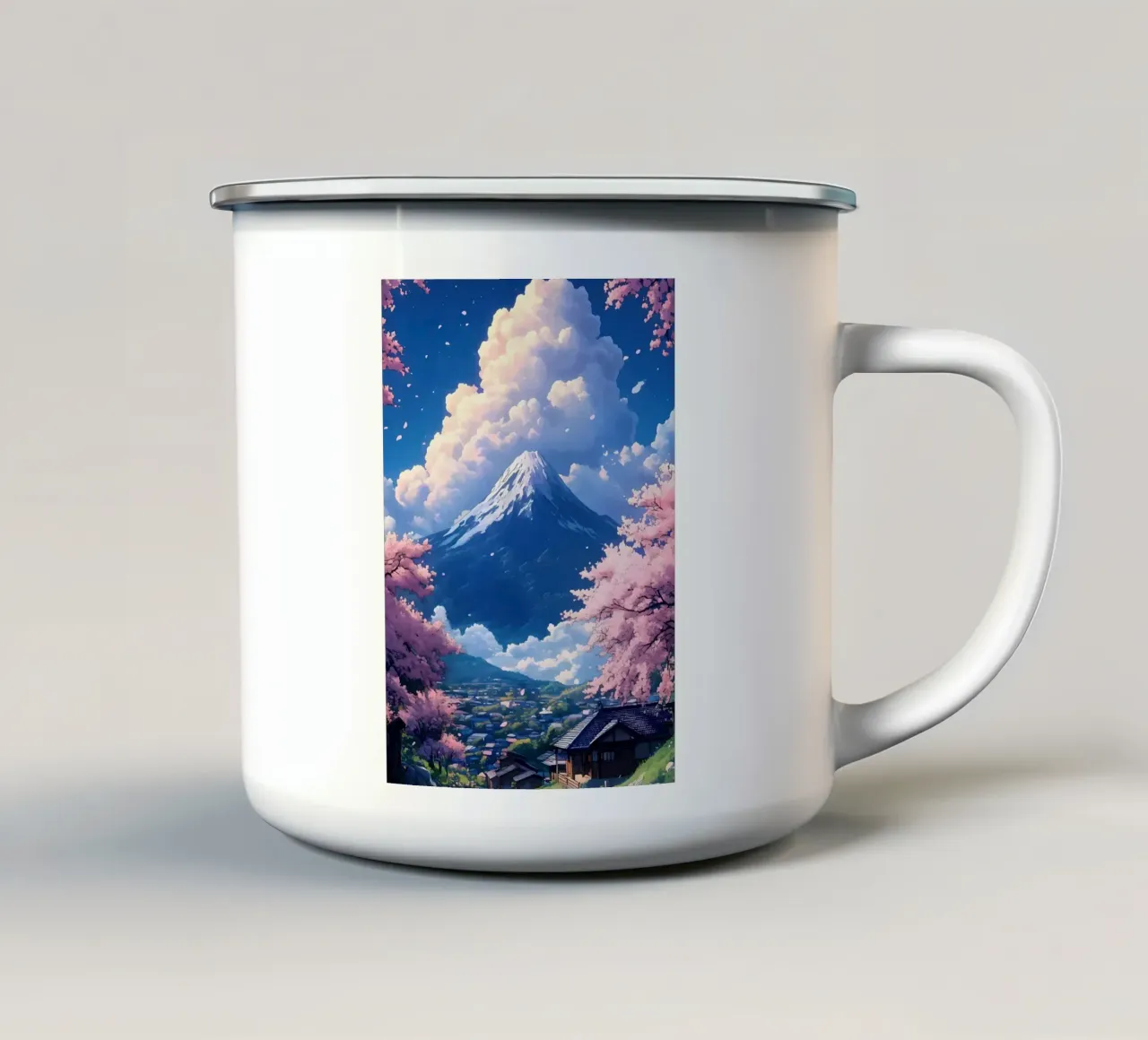 fiori di ciliegio di montagna tazza in smalto da Lesley Sturgess