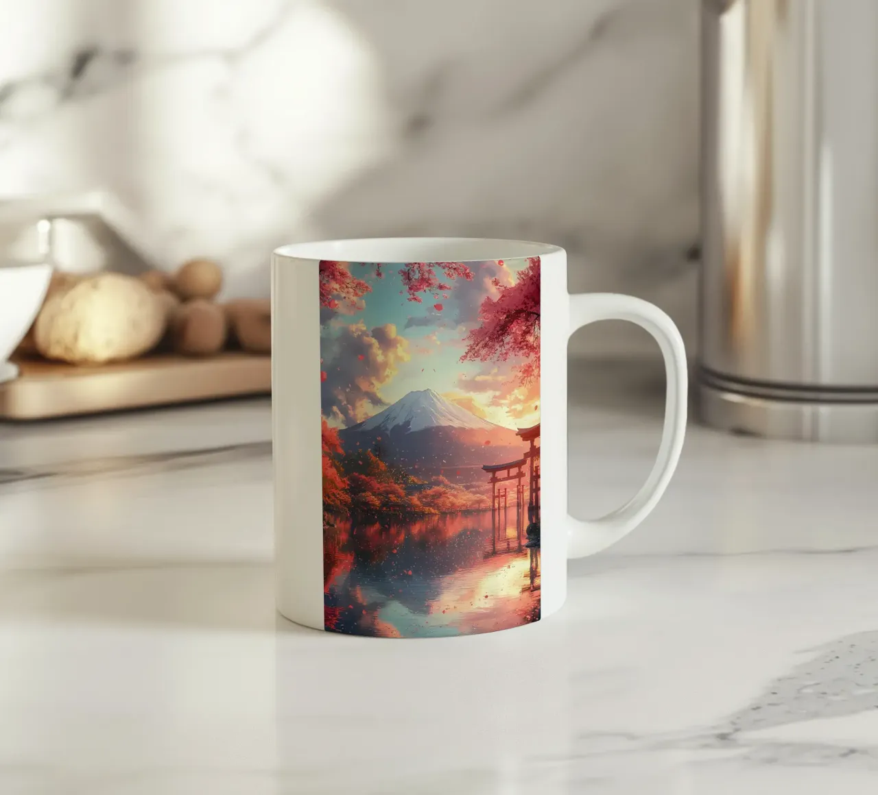 fiori di ciliegio di montagna tazza in ceramica da Lesley Sturgess
